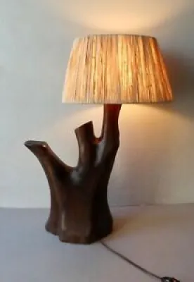 Grande lampe en bois - wabi sabi