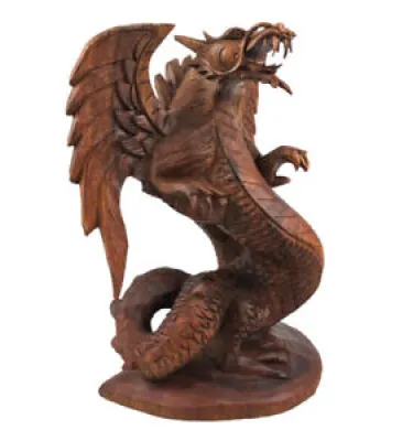 Statue Dragon Ailé en