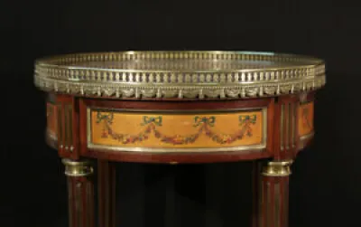Table bouillotte, peinte, - mahogany