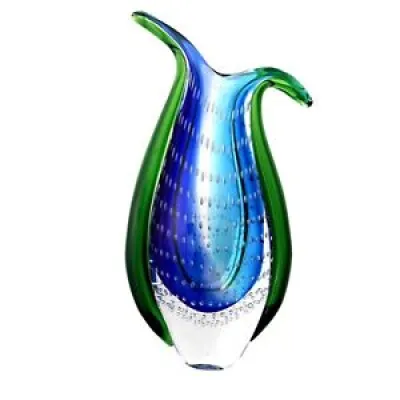 Vase verre Italie style antique Murano hauteur 27 cm 2 kg table moderne
