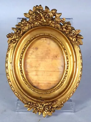 Ancien cadre bronze doré - convexe