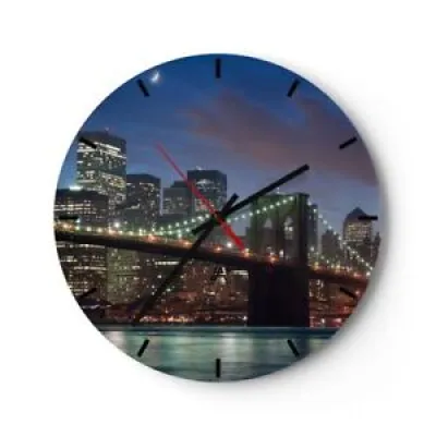Horloge murale en verre - new york