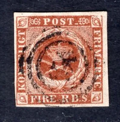 DANEMARK 1851 1c oblitéré - nielsen