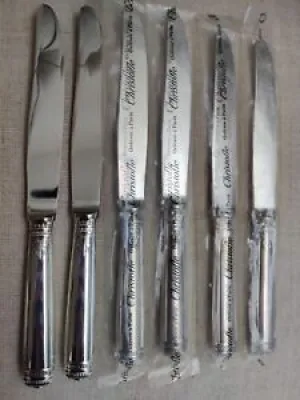 6 couteaux de table Christofle - dont