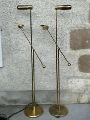 2 lampadaires balancier - brass