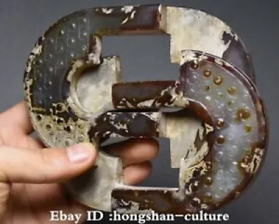 13CM Antique China Hongshan - oval