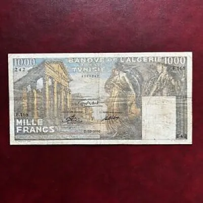 TUNISIE 1000 Francs 1950 - banque