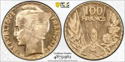 100 Francs or Bazor 1936 - splendide