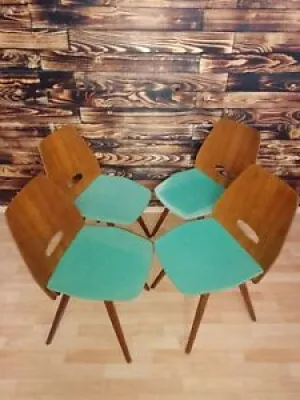 Mid-Century Walnut Chairs - jirak tatra