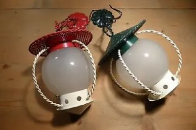 Paire lanterne suspension - perforee
