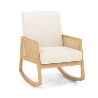 Rocking Chair with Rattan