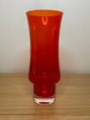 Vase en verre rouge riihimaki - aladin