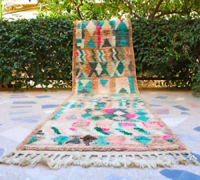 Moroccan runner rug handmade - wool