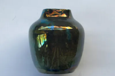 Vase céramique irisée