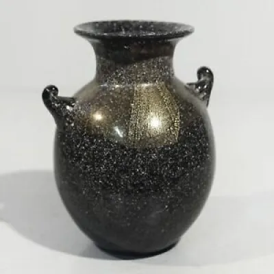 Vase Murano verre Scavo - violet