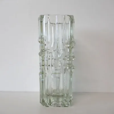 Vase vintage en verre - sklo union rosice