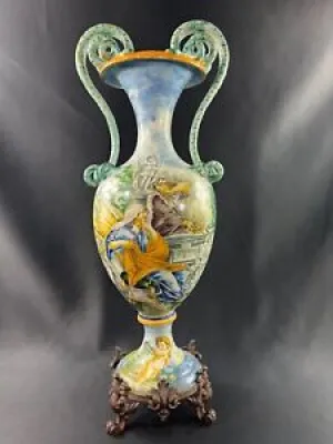 Très imposant vase XIXe - urbino