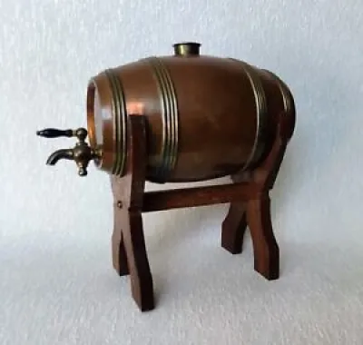 Vintage Copper Barrel - wooden