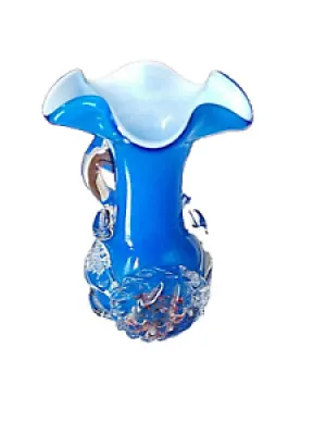Vase bleu turquoise vintage