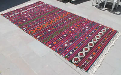 turkish Kilim Rug 74''x145'' - woven