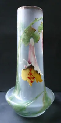 Grand Vase verre émaillé - legras