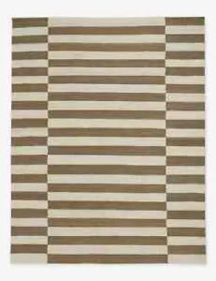 Ivory Brown Striped Turkish - woven