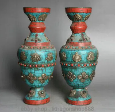 Vieux tibet bronze turquoise