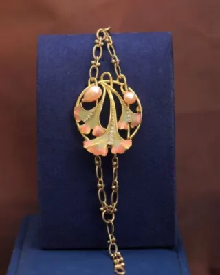 Bracelet Art Nouveau - ginkgo
