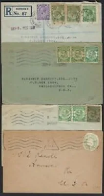 GB 1900 1927 Quatre Housses - postal