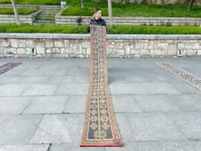 ANTIQUE RUNNER RUG TRIBAL - knotted turkish