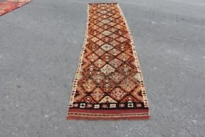 Vintage runner rug, Turkish - hallway