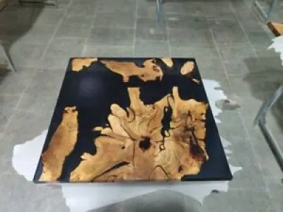 Black Acacia Table Tops - epoxy