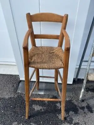 Ancienne chaise haute - paillage