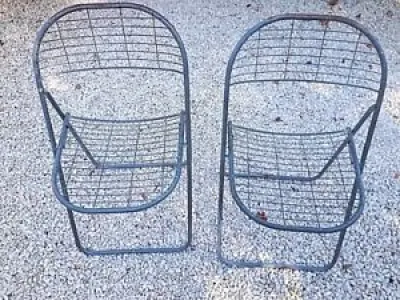 Lot de 2 chaises pliantes - bertoia