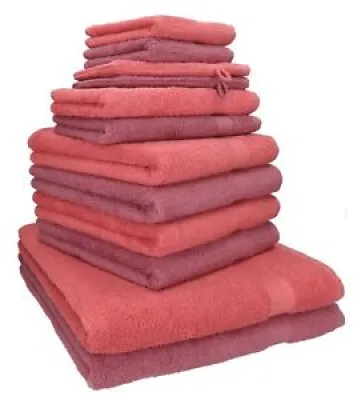 Betz lot de 12 serviettes - framboise