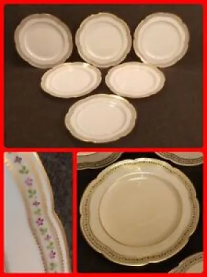 6 Assiettes Porcelaine