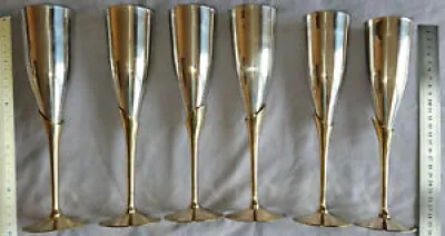 6 flûtes à champagne - calice