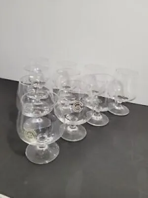 10 verres cognac cristal