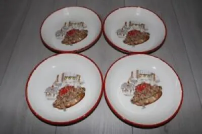 Vintage assiettes creuses - ceramic dish