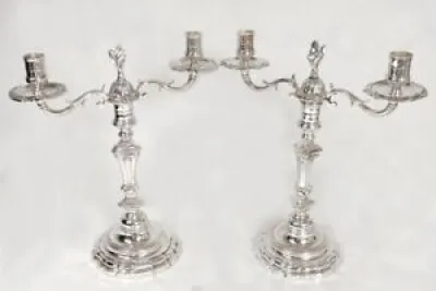 Paire bougeoirs Régence - candlesticks