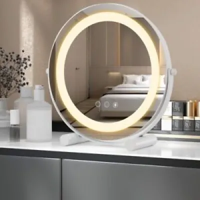 Miroir maquillage rond - tactile led