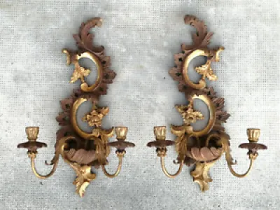 2 appliques ancienne - carved