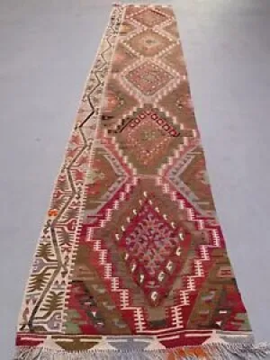Ancien tapis kelim étroit
