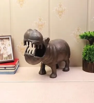 Marron Fer Antique Hippopotame - animal