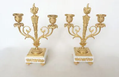 Paire chandeliers bougeoirs - candlesticks
