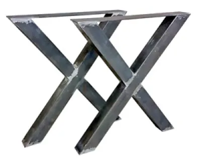 2x Piedi tavolo gambe - steel