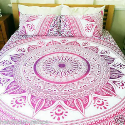 Indian Hippie Pink Ombre - bedding cover