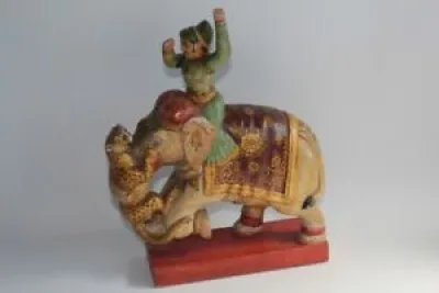Éléphant bois sculpté - inde