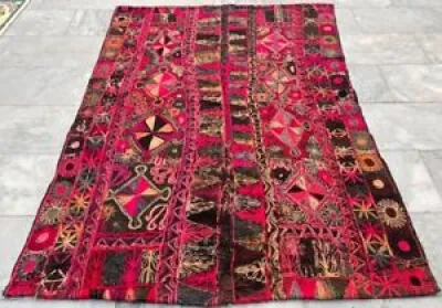 4 x 6 tapis afghan antique - suzani turque
