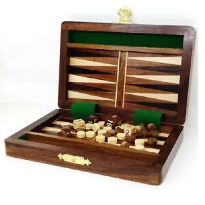 6  Bois Voyage Backgammon - inclus